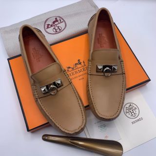 รองเท้า Hermes men loafer หนังแท้ สีน้ำตาล สีดำ