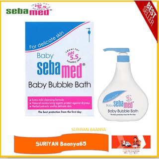 ผลิตภัณฑ์อาบน้ำเด็ก Sebamed Baby Bubble Bath 1000ml แถมฟรี!!! ครีมกันแดดเด็กSun Protect ขนาดเล็ก 10 ml ราคาประหยัด