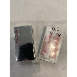 ป้ายคิงแท้ 100% แพ็คคู่ Dior lip glow 3.2g no.001,no.004 and 000,001,004,007,012,015