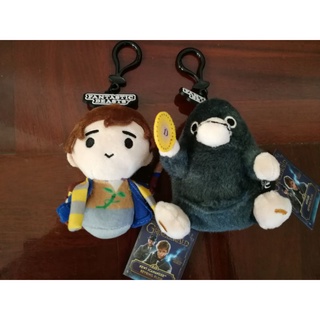 Harry potter keychain แฮร์รี่ พอตเตอร์ ตุ๊กตา พวงกุญแจ ขนาดประมาณ 11 cm. มีลาย นิวท์ และ นิฟเฟลอร์