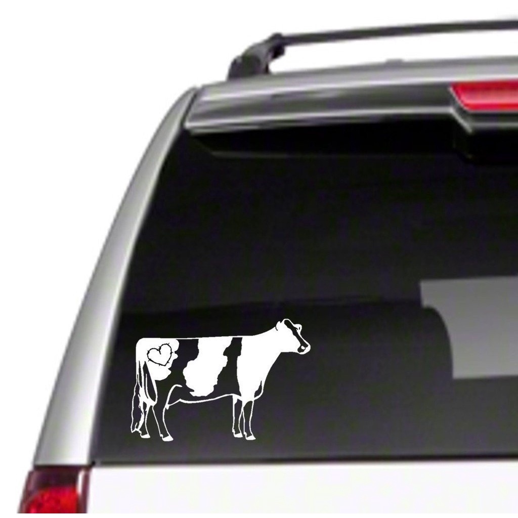 รักนมวัวรถสติกเกอร์ไวนิลรูปลอกนมวัว holsteine I jersey 4H FFA *J15*
