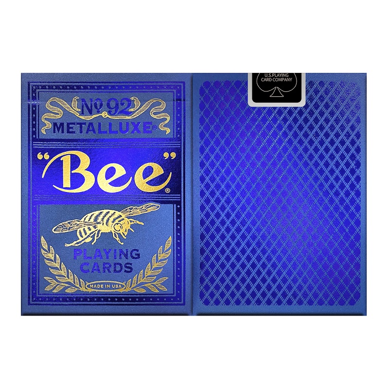 Bee Metalluxe Blue Playing Cards สํารับจักรยานการ์ดเกม Magic Tricks
