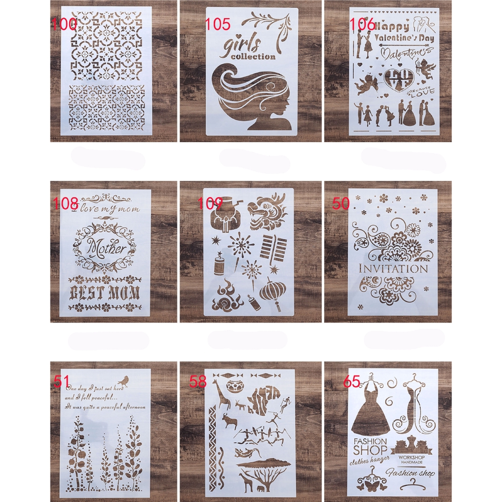 ลายฉลุขนาด a 4 ตกแต่งสมุด diy รูปที่ 2