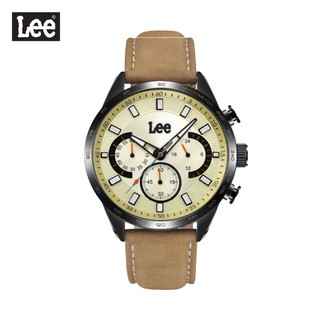 Lee นาฬิกาข้อมือ Metropolitan LES-M20DBL5-91 แบรนด์แท้ USA สายหนังสีน้ำตาล กันน้ำ ระบบอนาล็อก