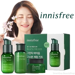 Innisfree Green Tea Seed Serum Tri-Biotics Biome Kit Set(Serum30ml+Skin30ml+Cream20ml) ชุดผลิตภัณฑ์บำรุงผิวหน้าจากเกาหลี