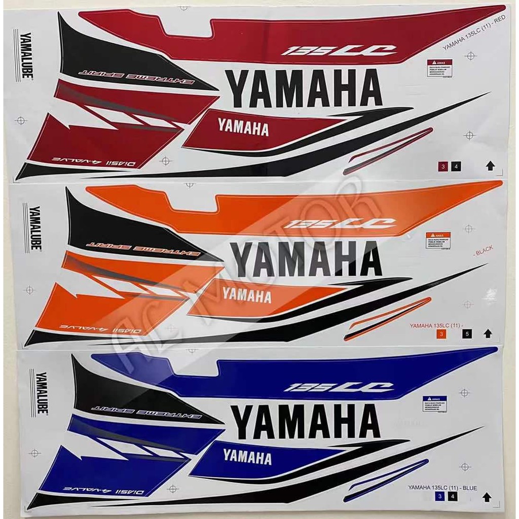 YAMAHA LC135 V2 / V3 /V4 / V5 / V6 ( 11 ) STRIPE STICKER YAMAHA