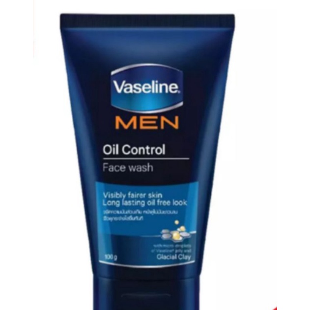 Vaseline Men Oil Control Facial Foam 100 G วาสลีนเมนโฟม ออย คอนโทรล สีฟ้า 100 กรัม