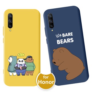 Case Huawei Y7 Pro 2019 Y6S Y6 Y5 Lite 2018 Y9S Nova 2 Lite Honor 9 10 20 Lite 8A V30 Pro 30S X10 7C V20 8X Play เคสโทรศัพท์มือถือลายการ์ตูนหมีสําหรับ