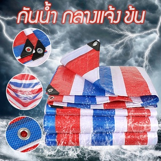 ผ้าใบกันน้ำ กันแดด กันฝนขนาด 2 × 3 ม. (มีรู) ผ้าใบพลาสติกผ้ามัลติฟังก์ชั่นฟางผ้าคลุมรถผ มีหลายขนาดให้เลือก