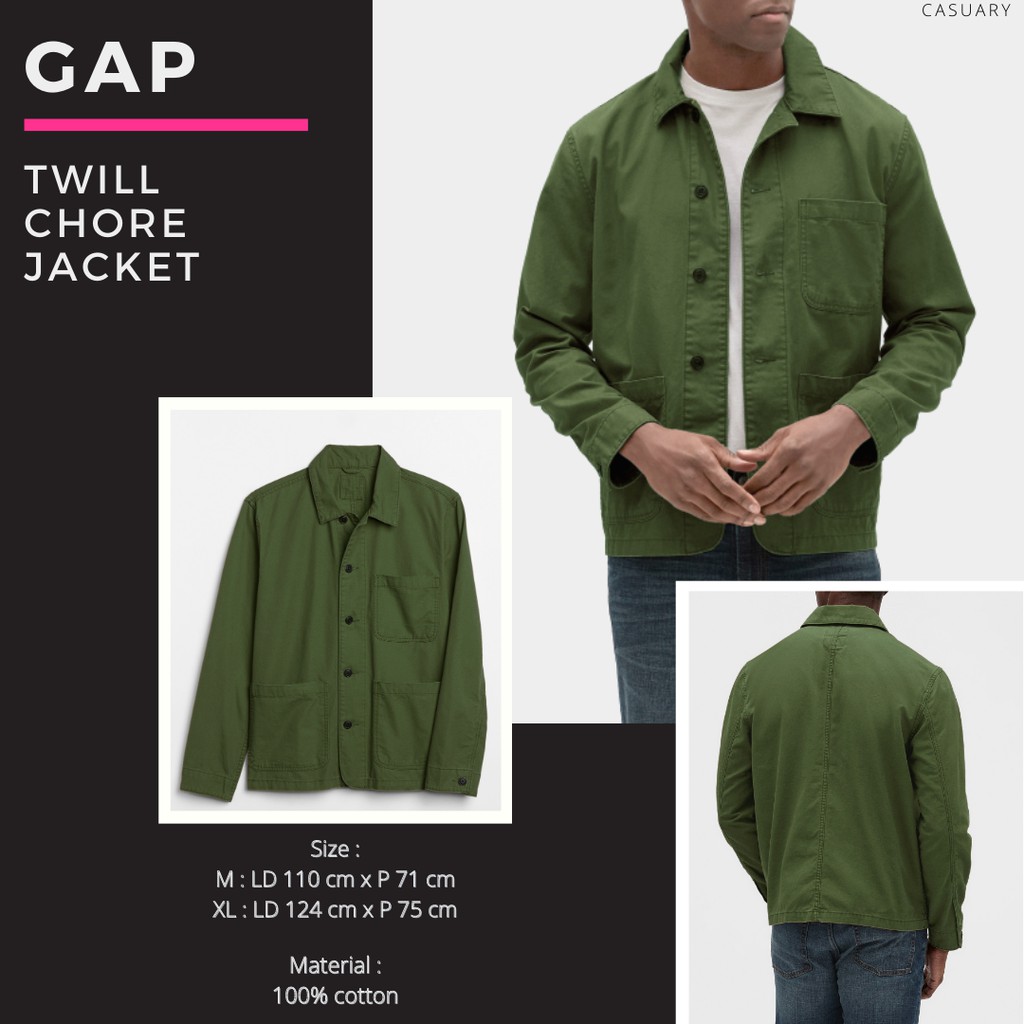 เสื้อแจ็คเก็ต Gap Twill Chore