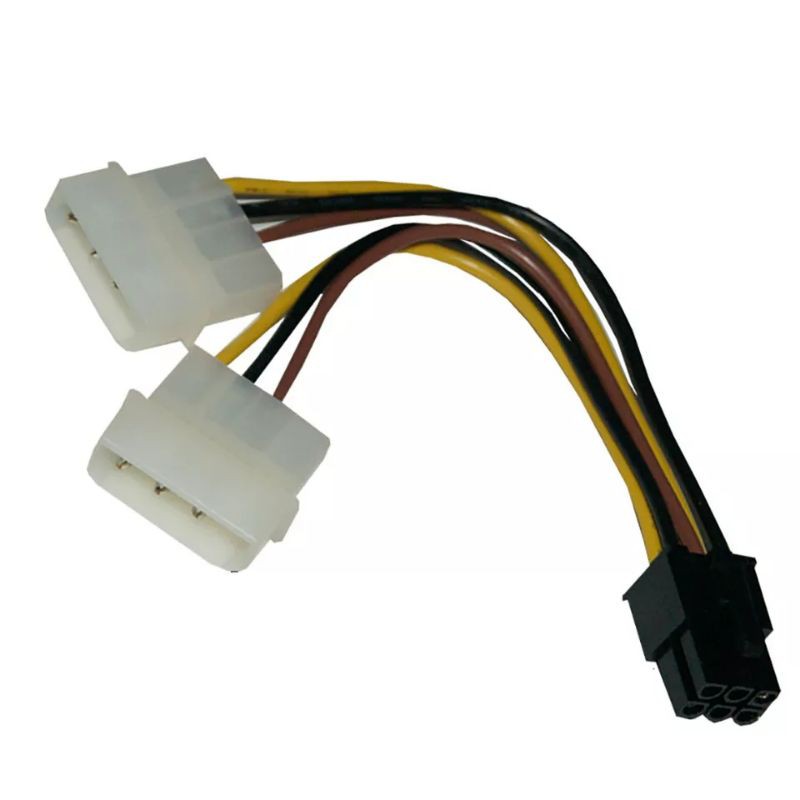 Mosunx ATX IDE Molex Power Dual 4ถึง6-Pin PCI Express PCIeการ์ดอะแดปเตอร์18ซม.Dropshipping