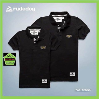 Rudedog เสื้อโปโล ชาย หญิง  รุ่น Pentagon สีดำ