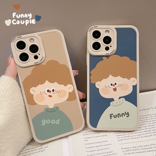 เคสไอโฟน เคส Compatible for iPhone ซิลิโคนนุ่ม แองเจิลอายขอบเหลี่ยม ครอบคลุมเต็มรูปแบบการป้องกันกล้องเคสกันกระแทกสีกาแฟนมการ์ตูนสไตล์น่ารักสำหรับ