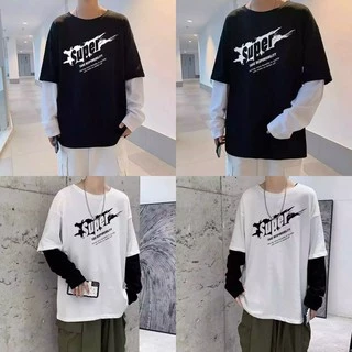 TS MEN เสื้อยืดแขนยาว เสื้อยืดคอกลม ใส่ได้ทั้งหญิงทั้งชาย มี2สี รุ่น0084