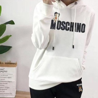 Moschino Hoodie สีขาวฮันนี่ งาน Outlet *** Premiumoutlet*