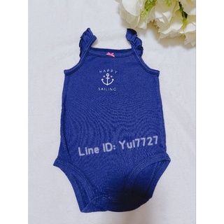 Carters bodysuit สายเดี่ยวสีกรมลายสมอเรือ 9M สภาพดี ไม่ซีดนะคะ ผ้ายืดไม่หนา ใส่สบาย