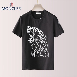 เสื้อยืดแขนสั้น พิมพ์ลาย Moncler label แฟชั่น คุณภาพสูง สําหรับผู้ชายสามารถปรับแต่งได้