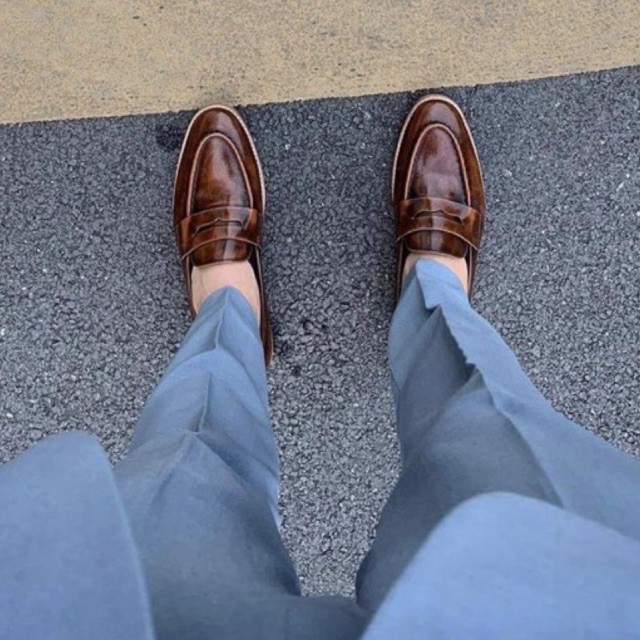 British รองเท้าหนังโลฟเฟอร์ รุ่น Penny Loafers : Wishky (สีเฉพาะของทางร้าน)