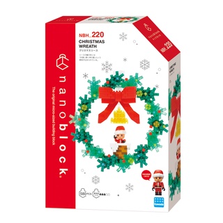 ของแท้จากญี่ปุ่น🧡 Kawada NBH 220 Nanoblock Christmas Wreath ตัวต่อนาโนบล็อคคริสมาสต์