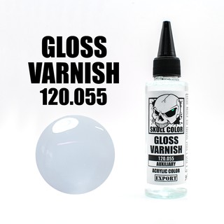 Skull Color 055 Gloss Varnish สีสูตร Acrylic ผสมสำเร็จสำหรับแอร์บรัช ขนาด 60ml.