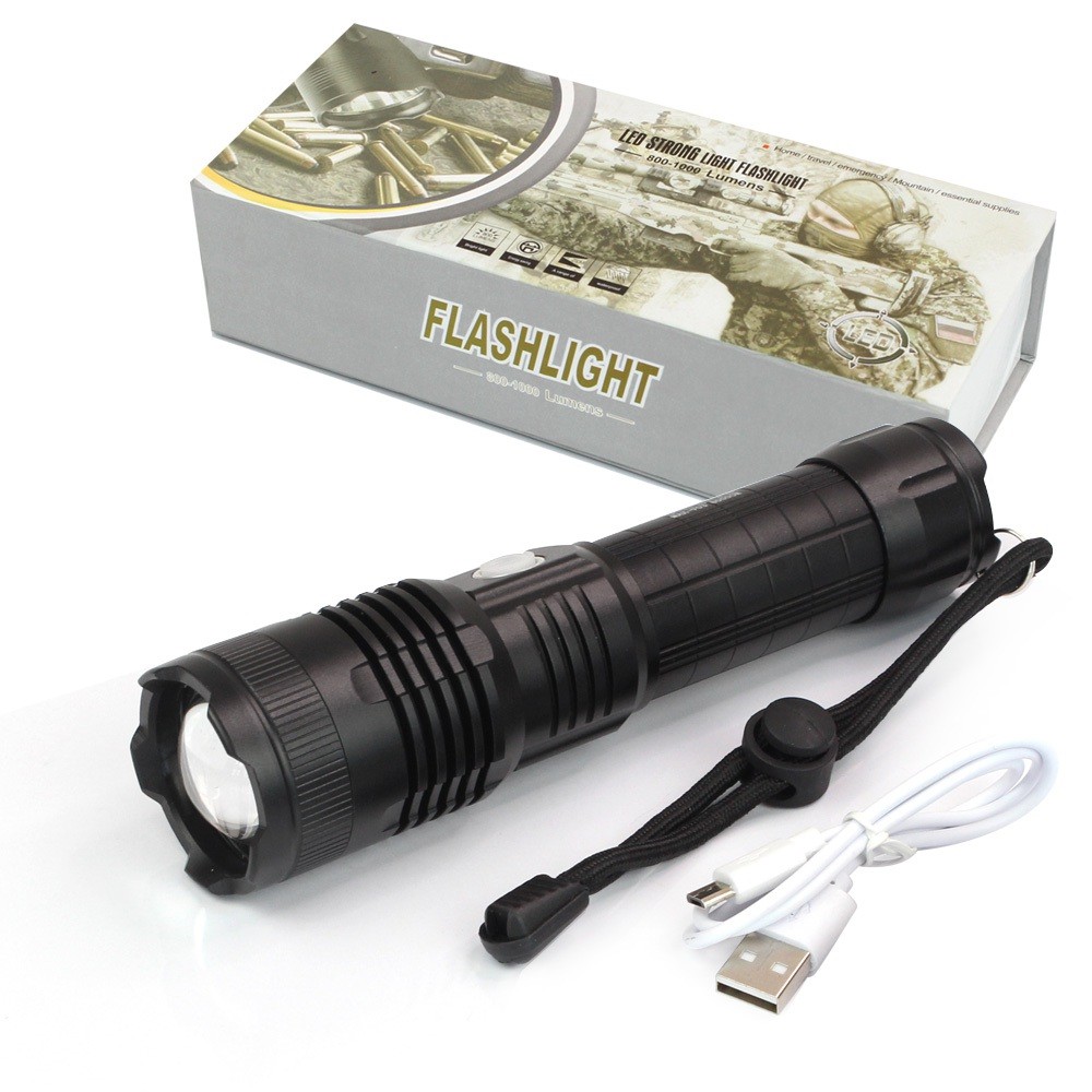 Telecorsa High Strong Flashlight LED Flashlight High-strength Torch Zoom LED Lights LED-strong-light-Flashlight-02B-K2