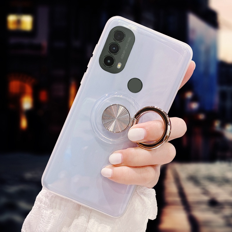 Lenovo K14 Plus / Lenovo K14 Phone Cover Magnetic Car Finger Ring Holder Soft TPU Back Case