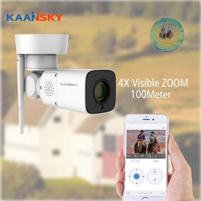 กล้อง CCTV  2MP 1080P Outdoor Bullet Wireless PTZ IP CCTV Camera Wifi กล้อง 2 ล้าน พิกเซล