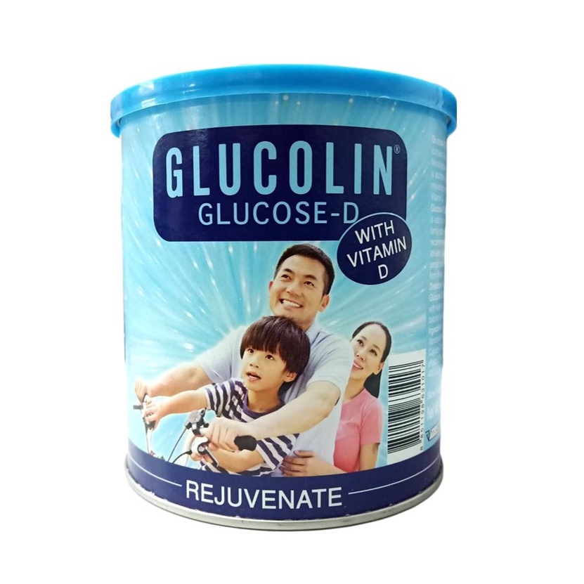 Glucolin Glucose D กลูโคลิน กลูโคส ผสม วิตามินดี วิตามิน สำหรับชงดื่ม เพิ่มความสดชื่น ขนาด 400 กรัม 1 กระป๋อง 02363
