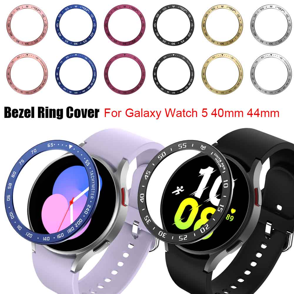 กรอบนาฬิกา สําหรับ Samsung Galaxy Watch 5 40 มม. 44 มม. แหวน ฝากาว ป้องกันรอยขีดข่วน เคส อุปกรณ์เสริมสมาร์ทวอทช์