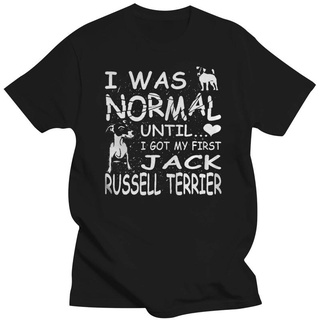 ใหม่ เสื้อยืดลําลอง แขนสั้น พิมพ์ลาย Jack Russell Terrier I Was Normal Until Dirty สําหรับผู้ชาย 2022S-5XL