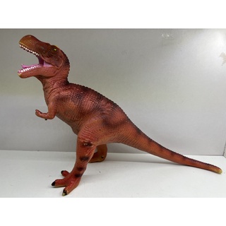 โมเดลฟิกเกอร์ของเล่นเเท้ ไดโนเสาร์ตัวใหญ่  ตัวนิ่ม กดเล่นได้ บีบได้ สีเเดง -dinosaur toy-01