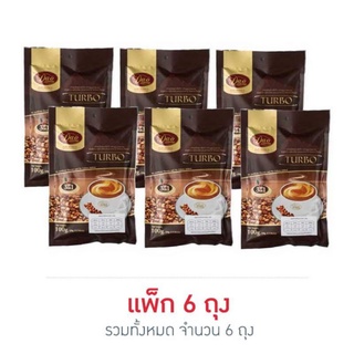 กาแฟปรุงสำเร็จชนิดแห้งแบบคั่วเข้ม ตรา ดาวคอฟฟี่ เทอร์โบ คอฟฟี่ มิกซ์ ทรีอินวัน แพ็ค 6 ถุง (1ถุง มี5ซอง)