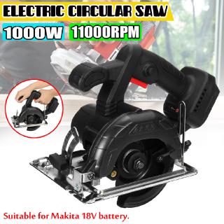 เลื่อยวงเดือนไฟฟ้า ไร้แปรงถ่าน 1000w 125 มม. 11000RPM สําหรับตัดงานไม้ Makita แบตเตอรี่ 18V