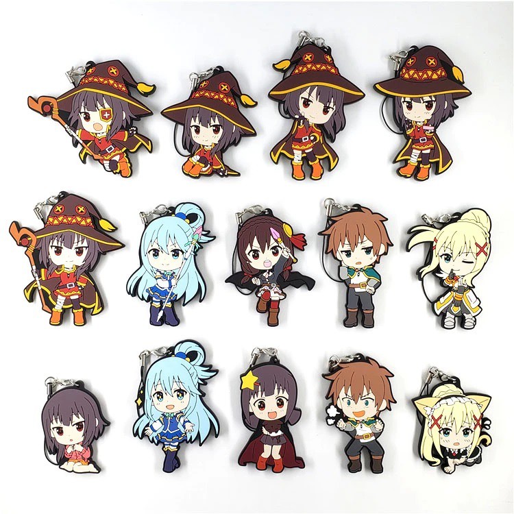 [มือ1/แท้/ไม่มีกล่อง] พวงกุญแจการ์ตูน konosuba Kono Subarashii Sekai Ni Shukufuku Wo Aqual ขอให้โชคด