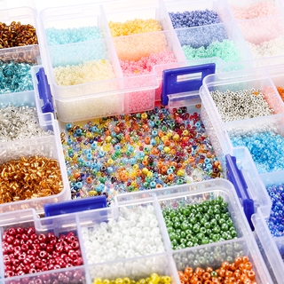 ลูกปัดแก้วสี / ลูกปัดทราย diy ลูกปัด（2-3mm/14400pcs-4800pcs）