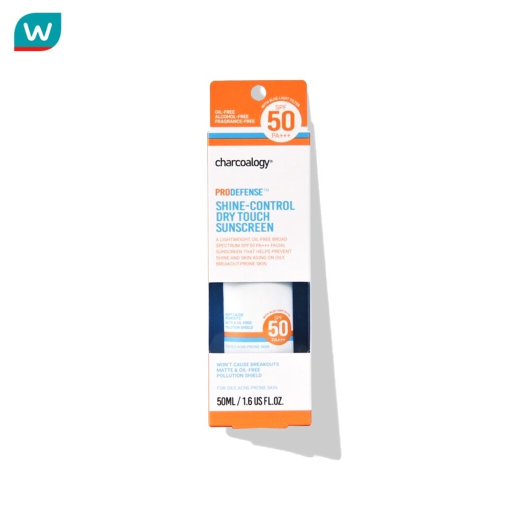Charcoalogy กันแดด Charcoalogy ชาร์โคโลจี โปรดีเฟนซ์ ชายน์ คอนโทรล ดราย ทัช SPF50 PA+++ 50 มล.