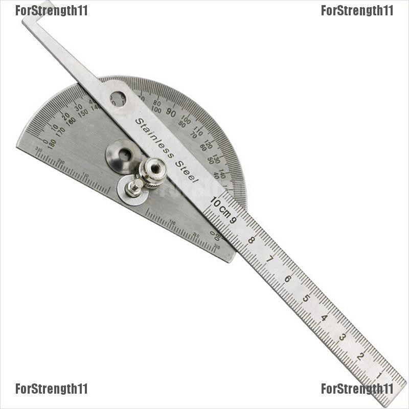 「FOR」100mm Stainless 0-180 Degree Steel Protractor Angle Finder Arm ...