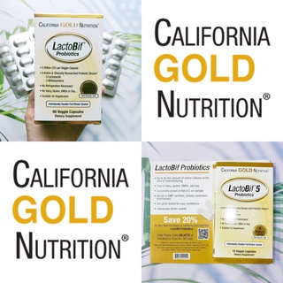 (California Gold Nutrition®) LactoBif Probiotics, 5 Billion CFU โปรไบโอติก 5,000 ล้านตัว 8 สายพันธุ์