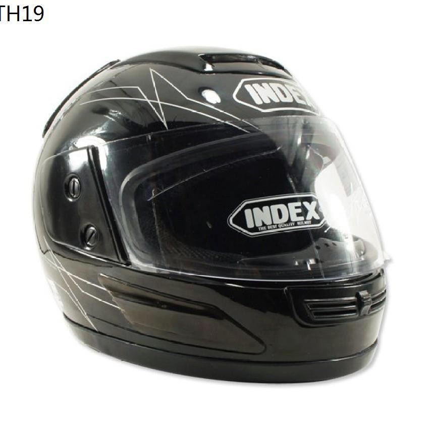 INDEX หมวกกันน๊อคเต็มใบ รุ่น 811 i-shield หน้ากาก 2 ชั้น (สีดำเงา)