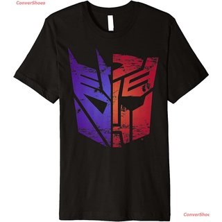 เสื้อยืดแขนสั้น Transformers Decepticon Autobot Split Logo Premium T-Shirt Popular T-shirts