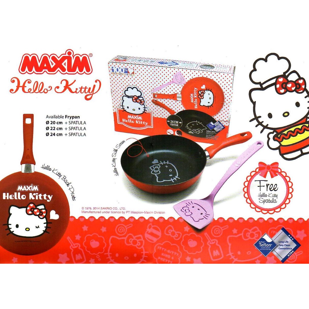 HELLO KITTY MAXIM FRYING PAN C13079-13080-13081-13084 - นําเข้าจากอินโดนีเซียตามมาตรฐานยุโรป