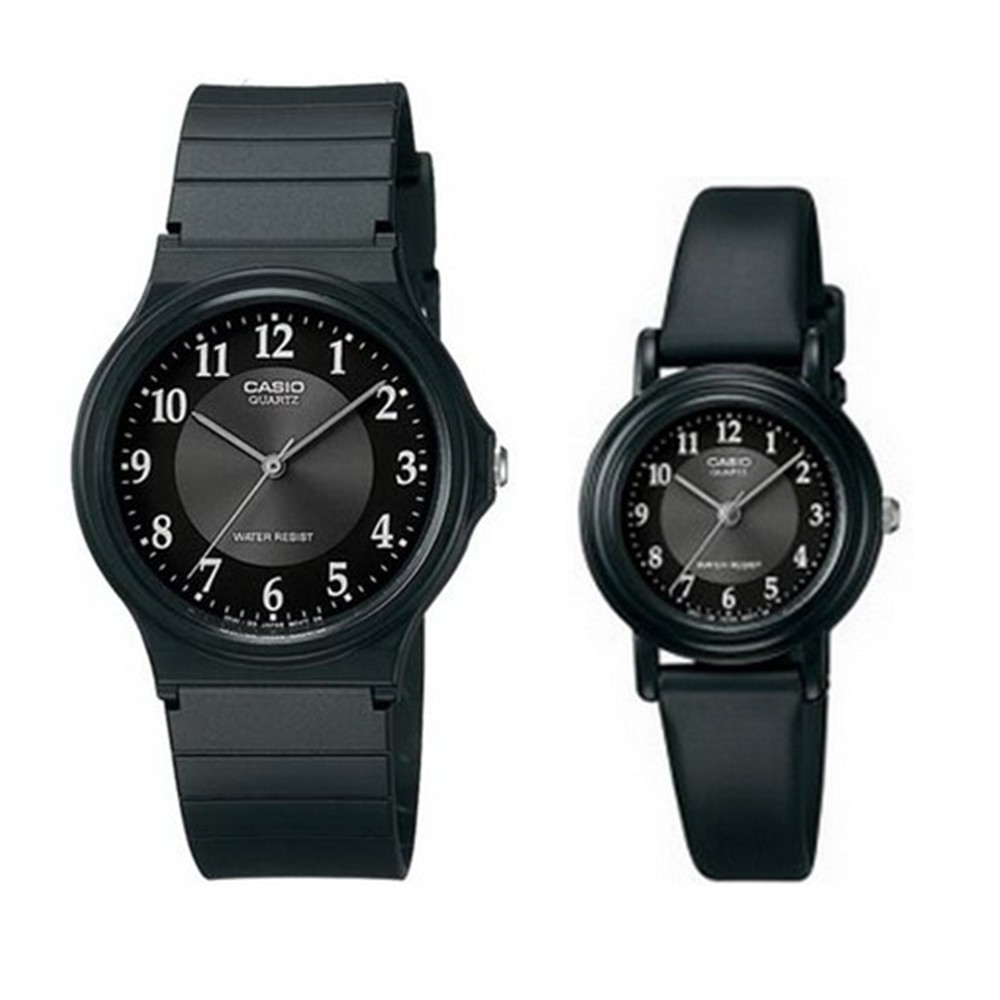 นาฬิกาคู่ CASIO NORMAL รุ่น MQ-24-1B3 &amp; LQ-139AMV-1B3 สีดำ สินค้าของแท้