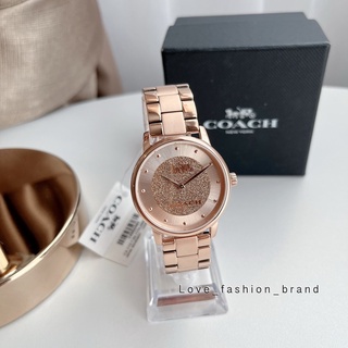 👑ผ่อน0%~แท้100%👑 14503492 Coach Womens Classic Rose Gold-Tone Stainless Steel Watch