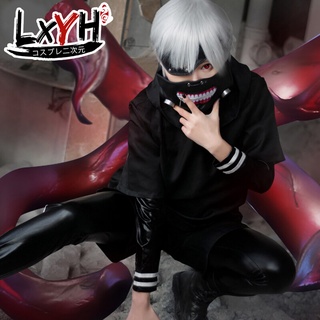 [LXYH-COSER King] เสื้อแจ็กเก็ตคอสเพลย์ Tokyo ghoul kaneki Ken สีดํา สไตล์ญี่ปุ่น