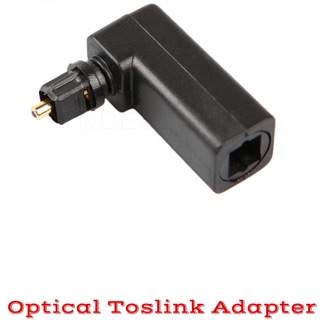 90 องศา M/F ดิจิตอลอะแดปเตอร์ชายหญิงมุมขวา 360 หมุนสำหรับ Toslink Optical สาย TV ADAPTER