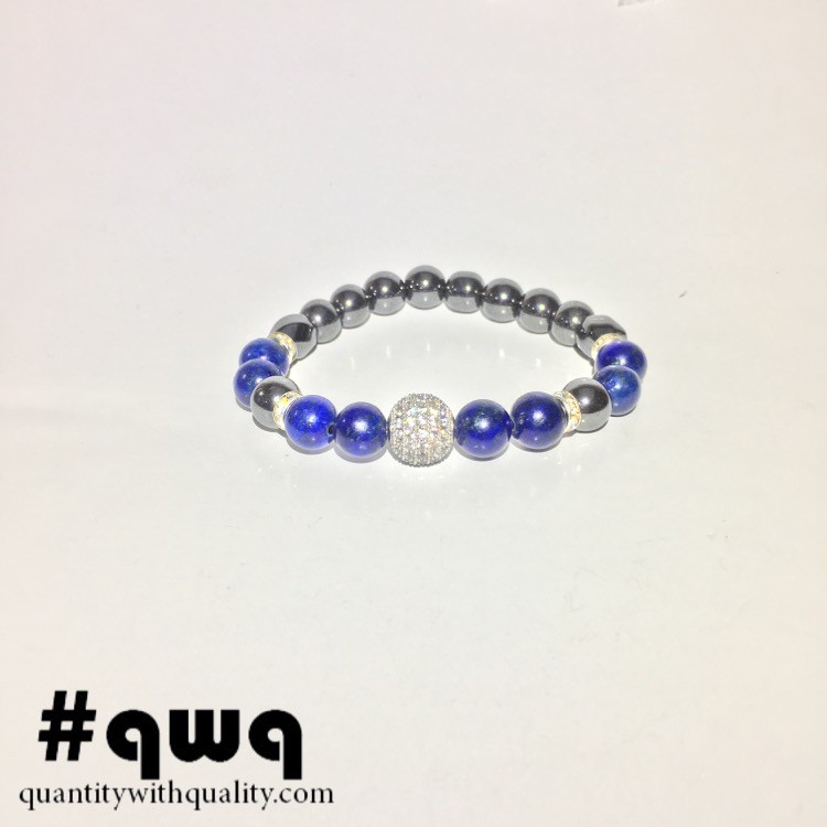 SWAROVSKI สร้อยข้อมือหิน Unisex สําหรับผู้ชายและผู้หญิง สวารอฟสกี้ลําลอง LAPIZ LAZULI
