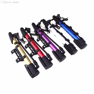 Mini Aluminium alloy Bicycle Air Pump JC314 ที่สูบลมจักรยานแบบยึดติดอานและตัวถัง