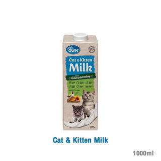 Pets Own Cat &amp; Kitten Milk with Glucosamine เพ็ทส์โอน นมสำหรับลูกแมวและแมวโต ขนาด 1000 มล.