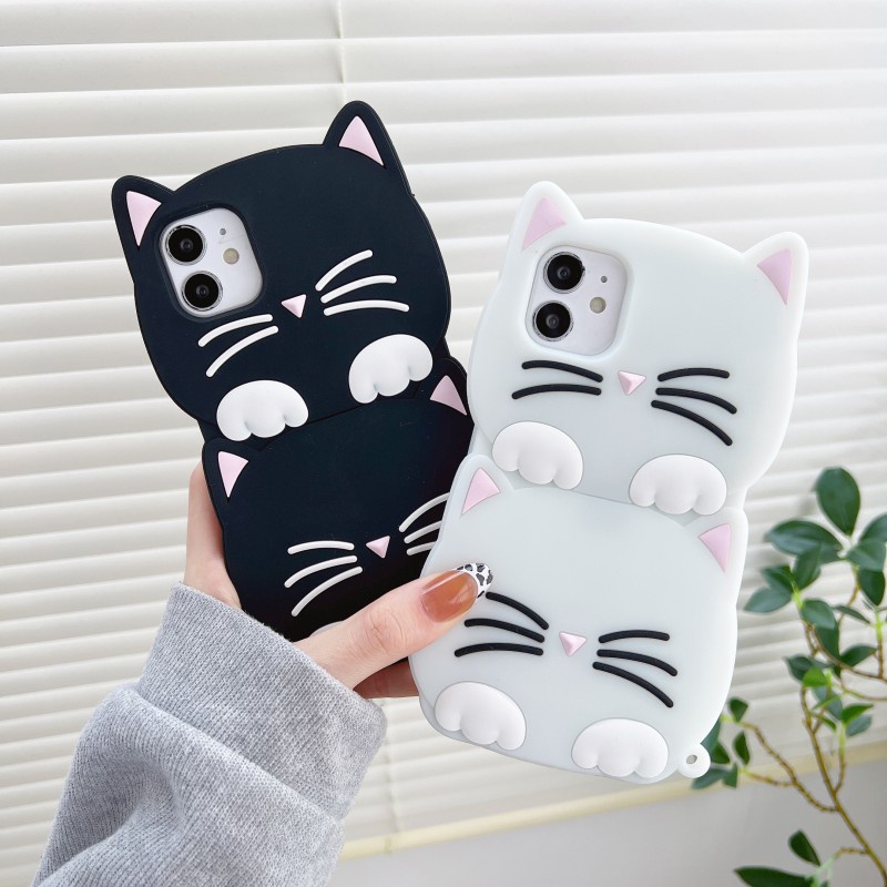เคสโทรศัพท์มือถือ ซิลิโคนนิ่ม ลายการ์ตูนแมวน่ารัก 3D เรืองแสง สําหรับ Samsung Galaxy A53 A33 A71 A51 A31 A02 A10s A13 A12 A52 A52s J4Plus J6Plus