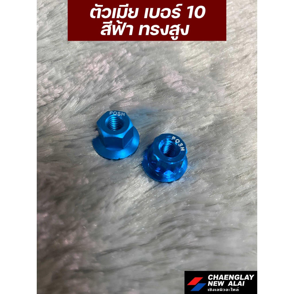 น็อต POSH พอช น็อตแต่ง ตัวเมีย เบอร์ 10 มีเนียม/เบา
